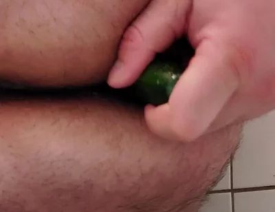Big Ass Anal Play with Cucumber