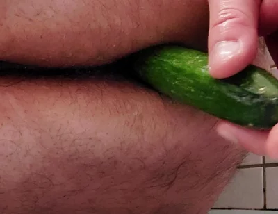 Big Ass Anal Play with Cucumber