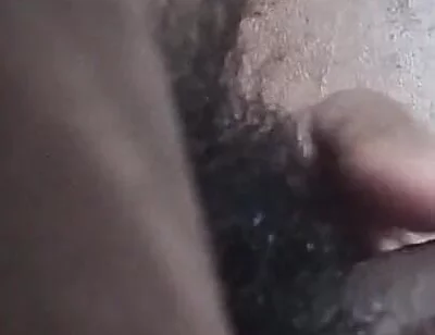Masturbating,rubbing, and Slapping My Hairy Uncut Black Cock After Long Time