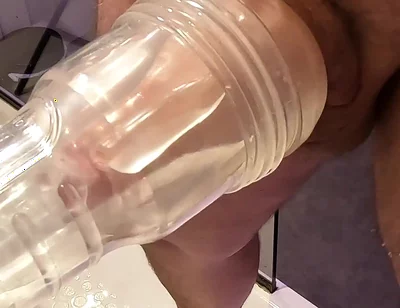 Fleshlight Wall Fuck POV with a Thick Uncut Cock in Full Focus