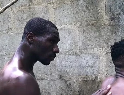 Outdoors Sex Muscular African Top Guy Demolish a Poor Bottom Asshole Inside Bush