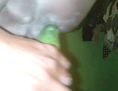 Deep Anal Sex with a Big Cucumber