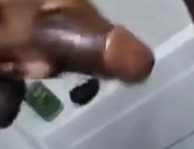 Stroking Rubbing Shaking My Huge Black Cock