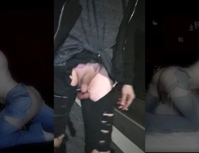 Ripped Jeans Outdoors (midnight Walk)