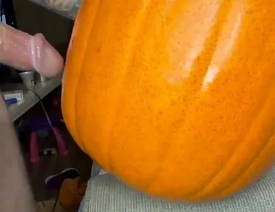 Pumpkin Makes Me Cum Twice!!!