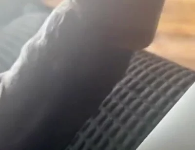 Stroking My Big Black Cock Watching Porn