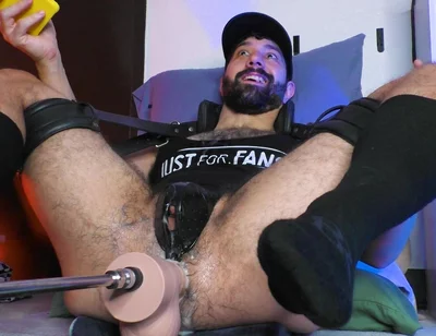 Ricky Cage February 2026 Live Cam Show - Tech Jock Wearing Cap and Socks Gets Machine-pounded