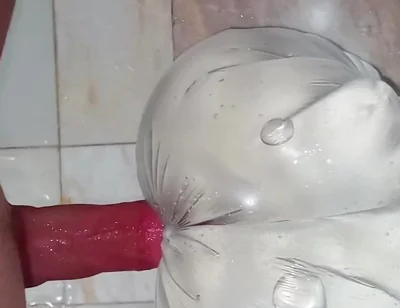 Horny Anal Masturbation Alone in the Bathroom - Real Toy Play