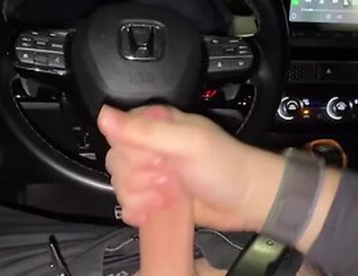 Loud Moaning And Praise *fucking In The Car* Huge Cumshot