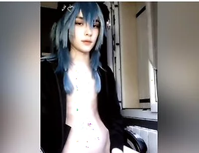 Gay Femboy Play With His Tummy & Dick