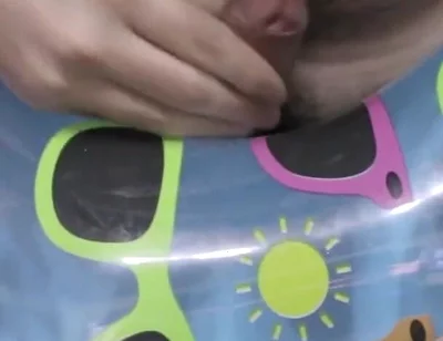 Playing with a cool swimring