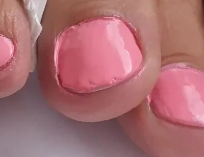 I'm Polishing My Feet and Finger Nails in Pink