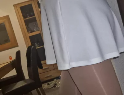White Short Skirt Ass Watcher