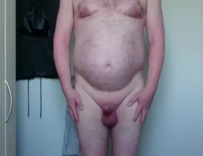 Naked, Chubby and Hard Cock