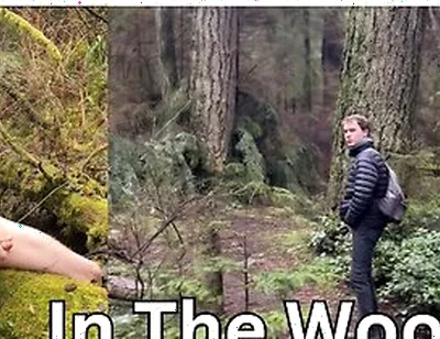 Blond Twink Pisses And Cums In Public During A Walk In The Forest