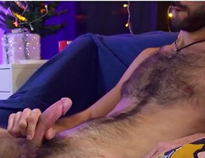 Hairy Chest Guy Edging Cum Explosion