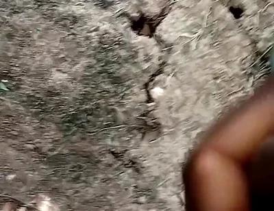 African Boy Masturbating Inside the Bush