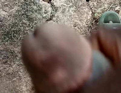 African Boy Masturbating Inside the Bush