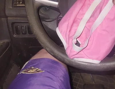 Using Pink Panties to Jerk off in My Car.