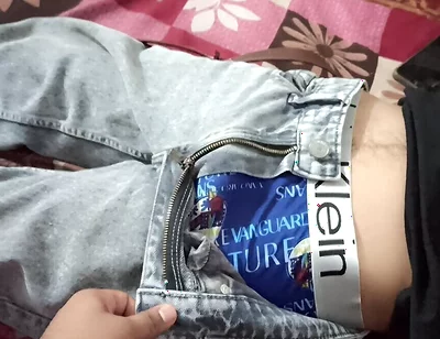 Wow First Time I Touch My Stepbrother Big Monster Cock in Pant