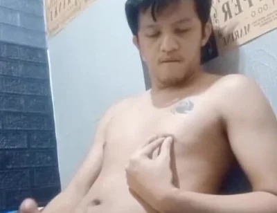 Filippino Young Dirty Twink Take His Own Cum