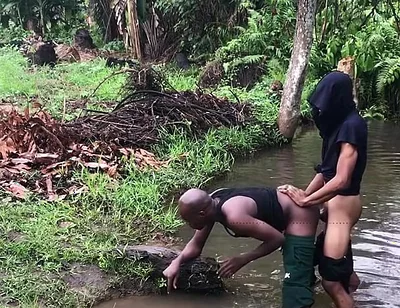 Nigerians Boys Where Caught Having Sex Inside a Swamp River with Bushes Rounding Them