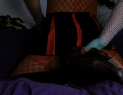 Black Red Cheerleader Outfit, BBC to Ride to Orgasm