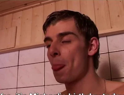 Blonde Bitchboy Has to Swallow Loads of Cum