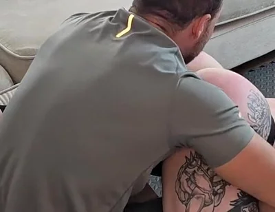 Alpha Spanks His Tattooedgymcub