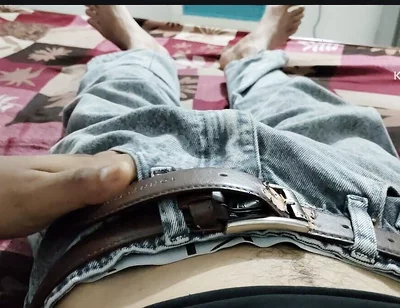 Wow first time My stepbrother hold my big monster cock in hand