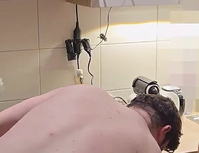 Straight Curious Guy Steven First Time Getting Fucked Bareback After Mutual Blowjob in the Kitchen