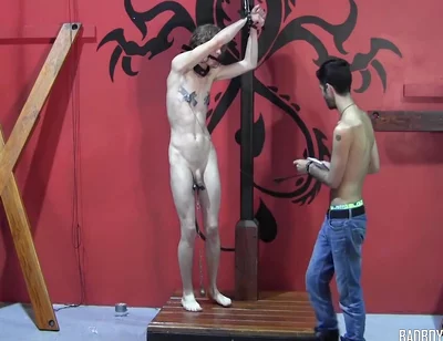 Stretching His Saggy Nuts