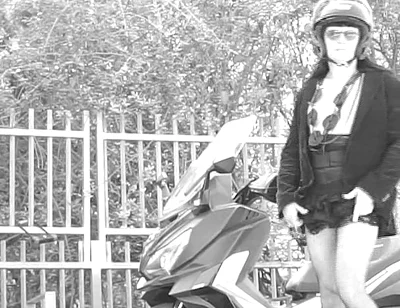 During the Ride, Her Skirt Lifts up and Reveals Her Small Penis