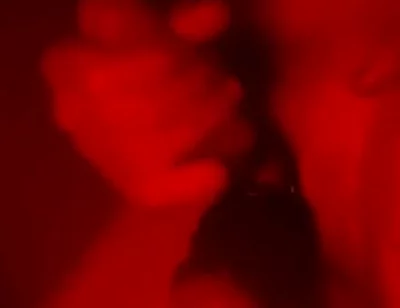 Oily Masturbation in Red Monochrome