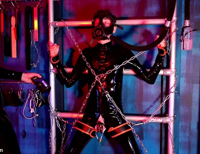 Chained up for Tom Baker's Electric Play