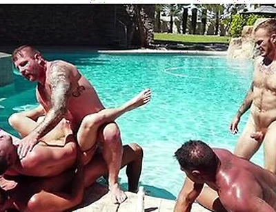 Summer Poolside Cock Fest And Dp With Johnny Rapid And Draven