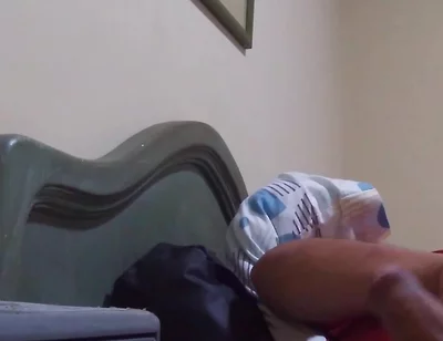 Amateur Hotel Masturbation with a Real Cumshot