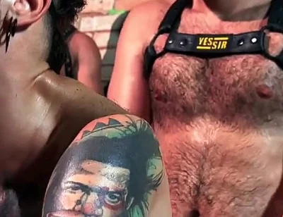 Blindfolded Bottom Serving Anonymous Males