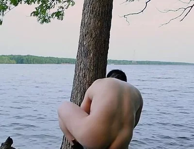 Lakeside Muscle Worship Flexing My Massive Biceps, Ripped Abs, and Juicy Ass Before an Explosive Cum Tasting Finale