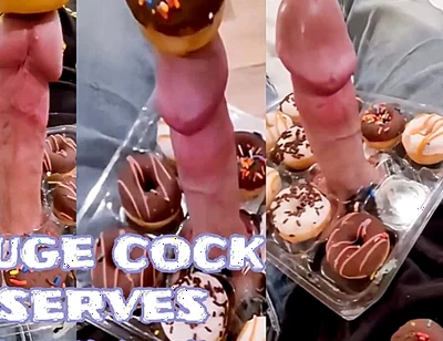 Big Cock Serves Donuts with Extra Frosting