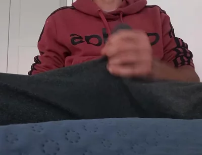 The Dude Can't Stop Jerking off That Big Dick and Holds the Cumshot in the Next Video