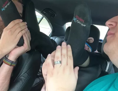 Petting And Adoring Jays Feet As Payment For His Ride