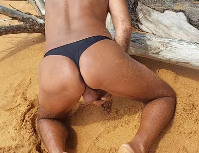 Ladysilva Sissy on the Beach in Panties Comes Fuck My Hot Ass