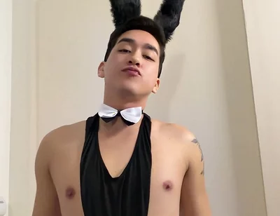 Cute Femboy Bunny Seducing