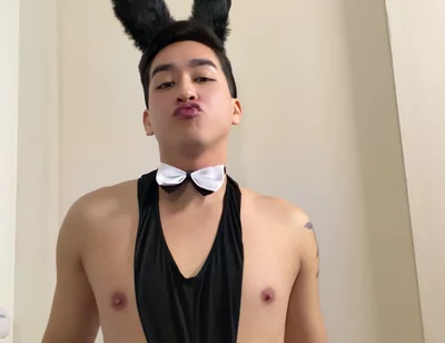 Cute Femboy Bunny Seducing