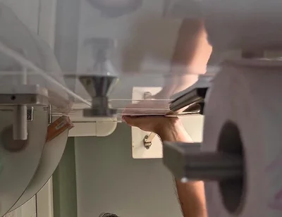 POV Muscular Bear Jerks off in the Toilet.