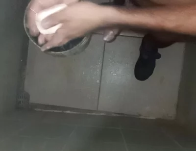 Slim Guy Takes His Shower to Masturbate