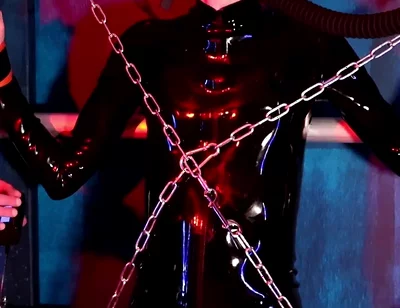 Chained up for Tom Baker's Electric Play