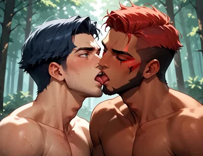 Muscular Gay Lover's Satisfying Release: Steaming Gay Gonzo Porn! for the Hottest Forest Encounters, Only the Hottest