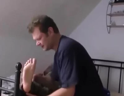 Army boots master feet licking